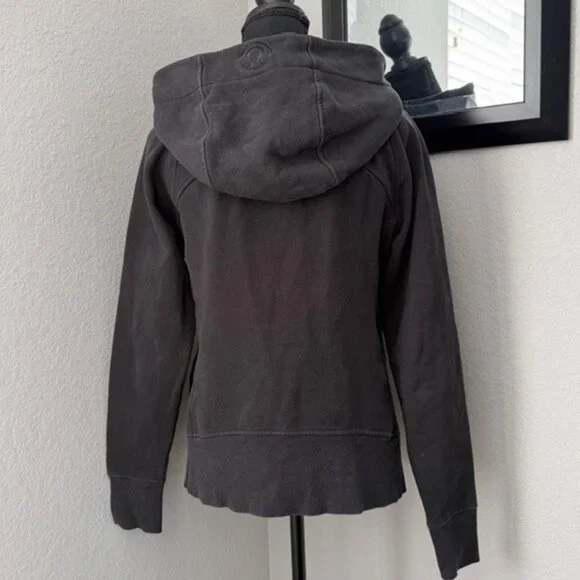 LULULEMON Scuba Full Zip Hoodie Sweatshirt Black Sz 10 - Picture 5 of 14